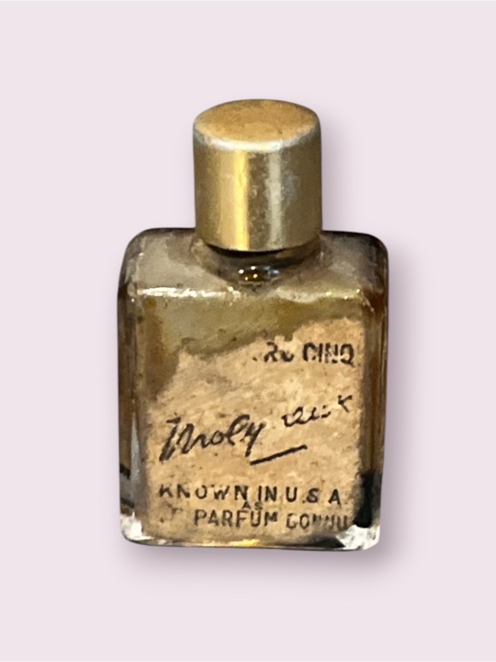 Rare Vintage Le Numero Cinq Molyneux Miniature Collectible Bottle Mid Century